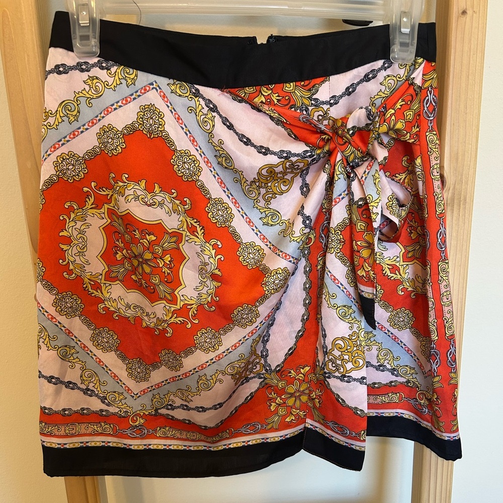 Forever 21 Wrap Tie Colorful Skirt